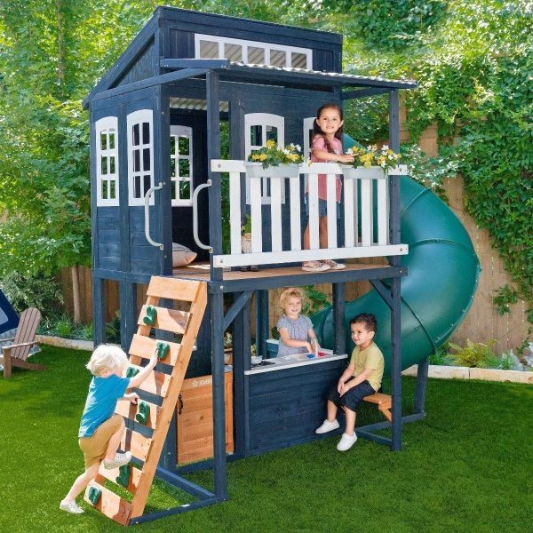 xfver.jpg Kids Kidkraft Cozy Escape Playhouse In Navy Installation Included